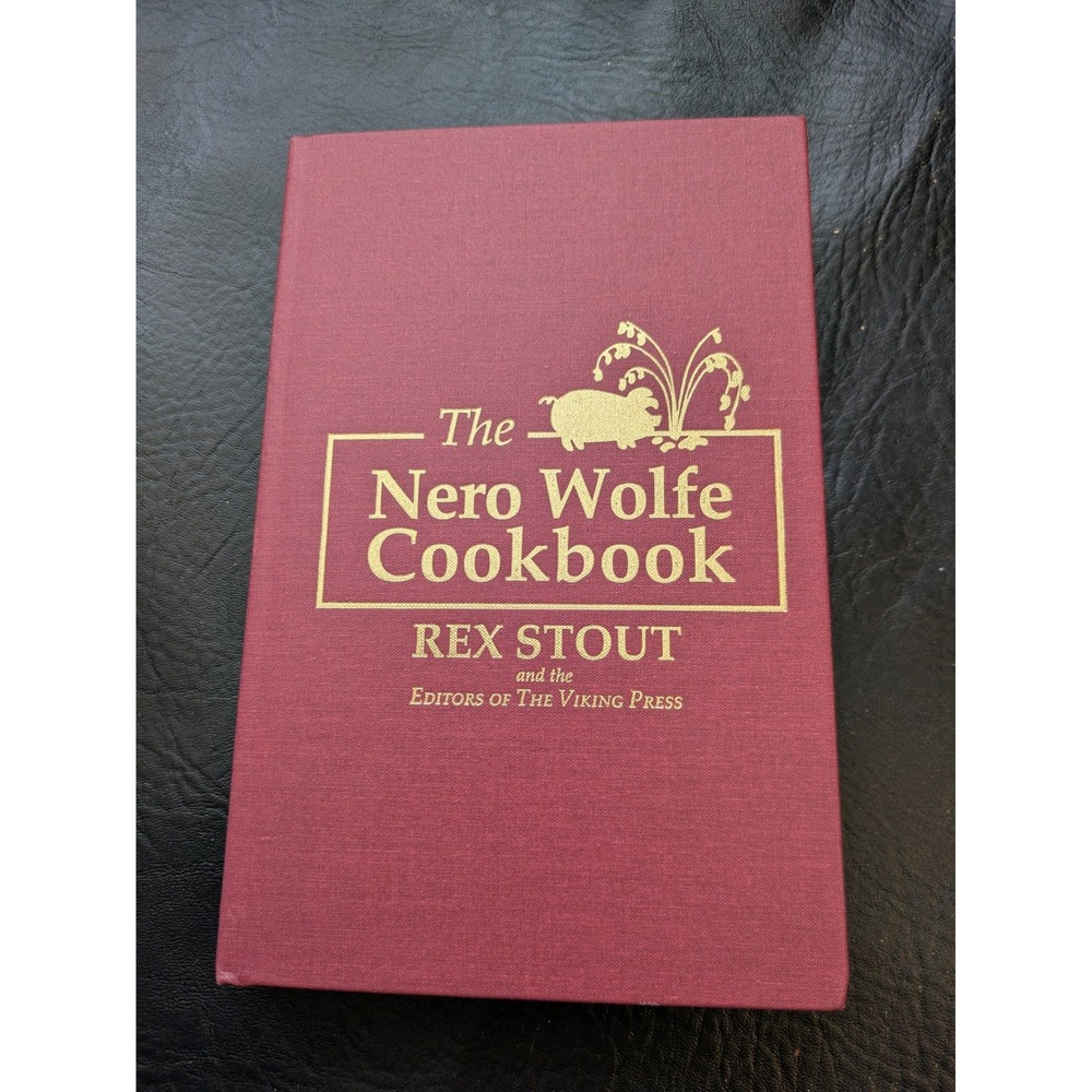 The Nero Wolfe Cookbook Rex Stout Amereon House Hardcover Red Gold Gilt